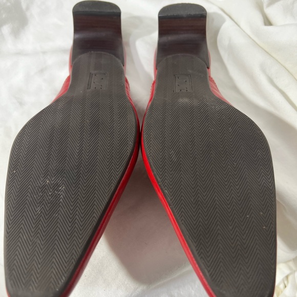 🔥🔥Unisa Red Leather Open Back Mules Slip On Shoes Size 8B Heels 1 3/4 Height. - Picture 10 of 15